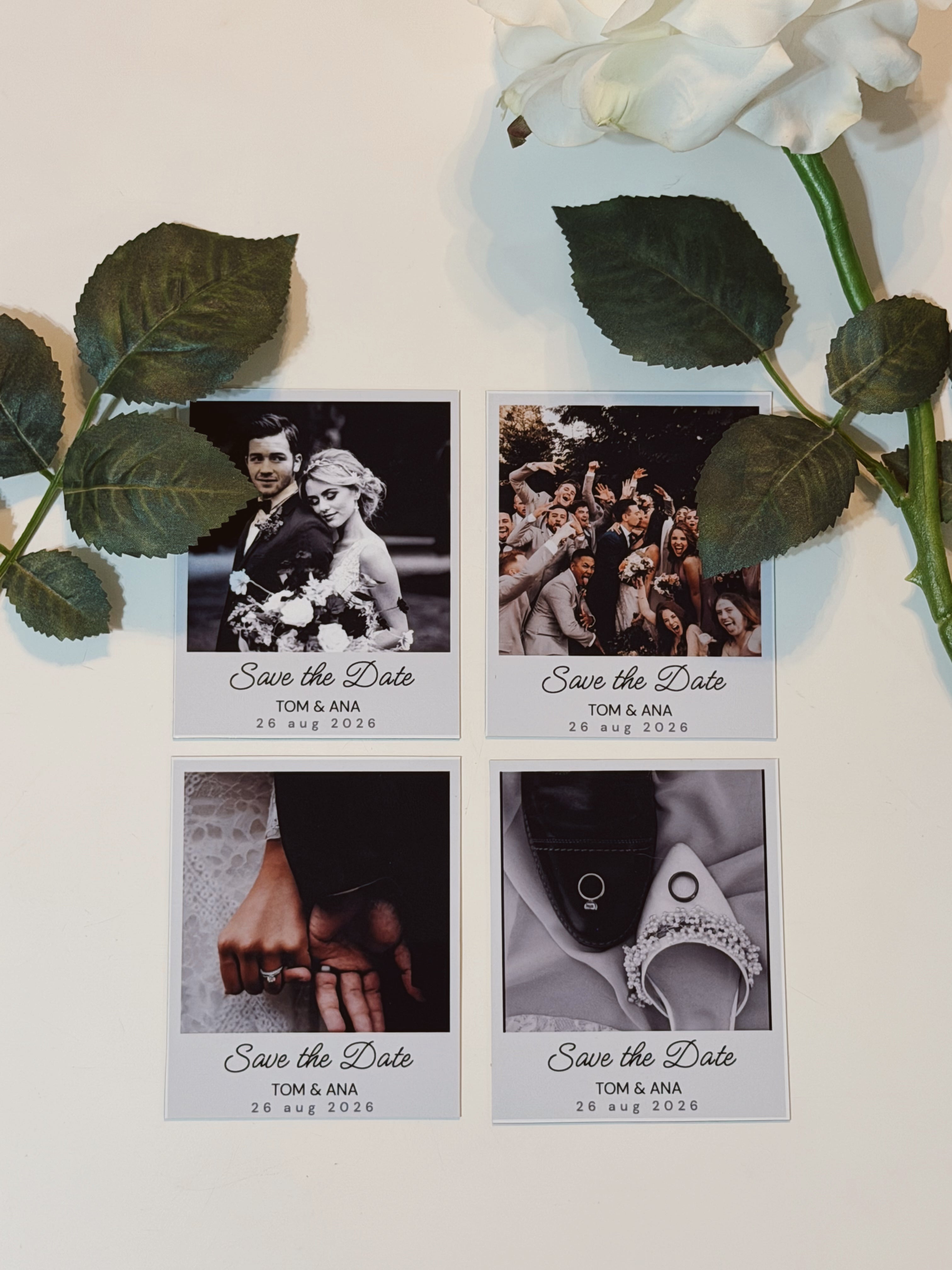 Save the Date Magnets | Custom Photo Wedding Save the Date | Glossy Finish | 3 Sizes