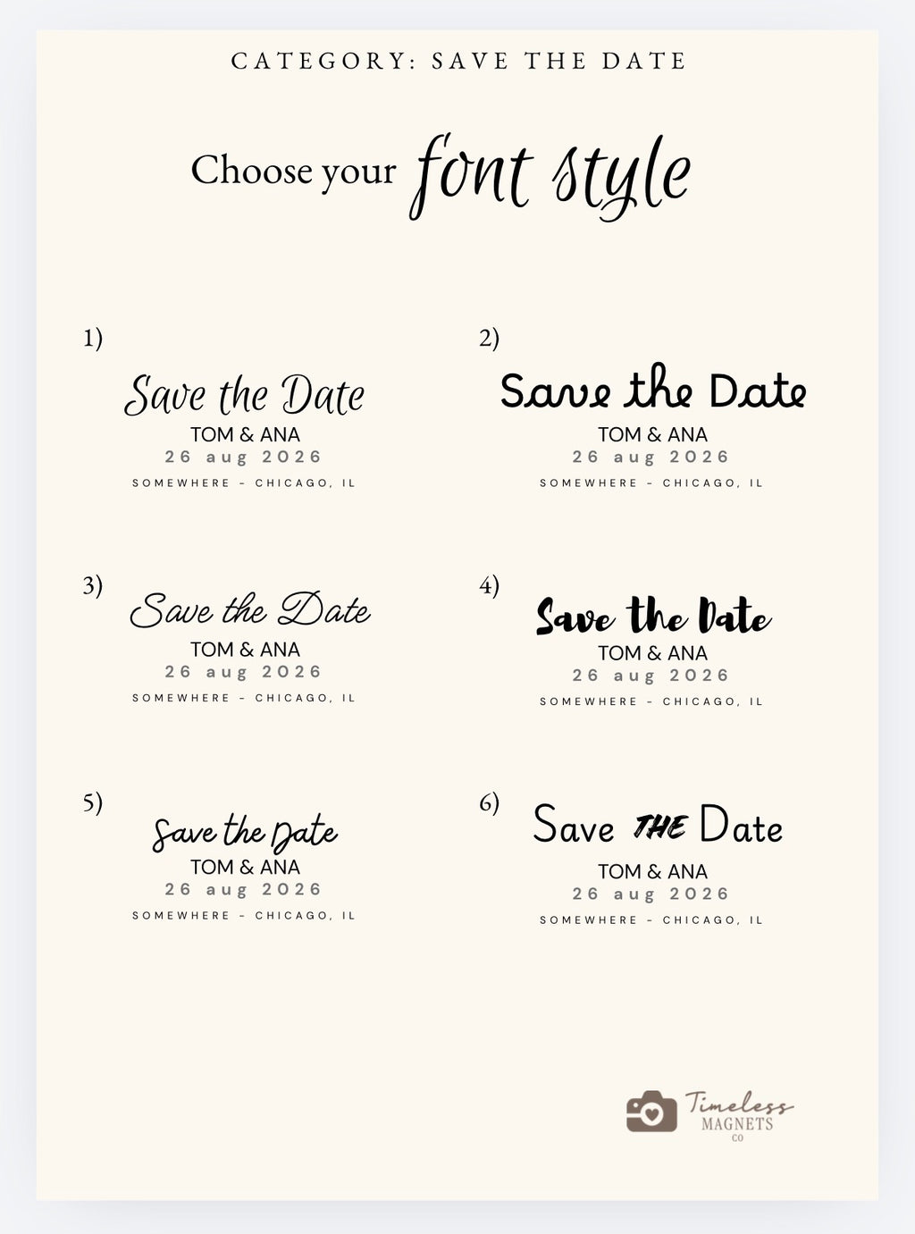 Save the Date Magnets | Custom Photo Wedding Save the Date | Glossy Finish | 3 Sizes