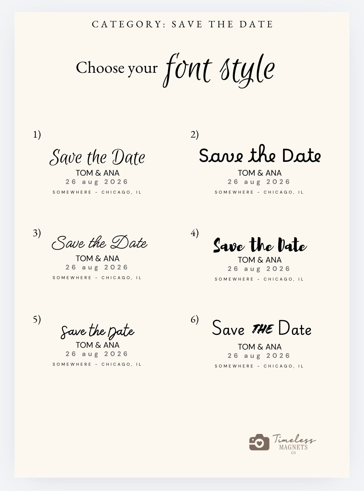 Save the Date Magnets | Custom Photo Wedding Save the Date | Glossy Finish | 3 Sizes
